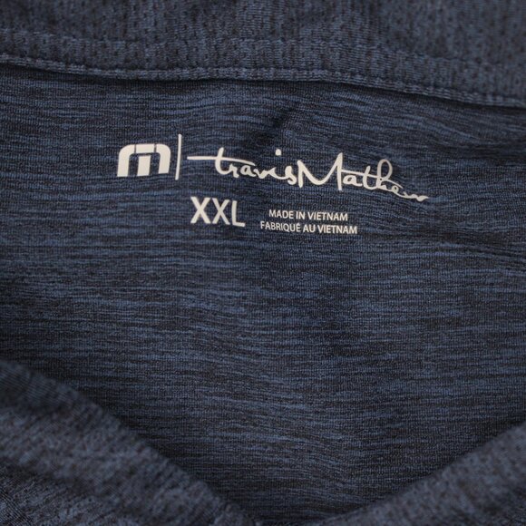 Travis Mathew Polo Shirt Mens 2XL XXL Blue Golf Short Sleeve Pullover - Picture 9 of 15